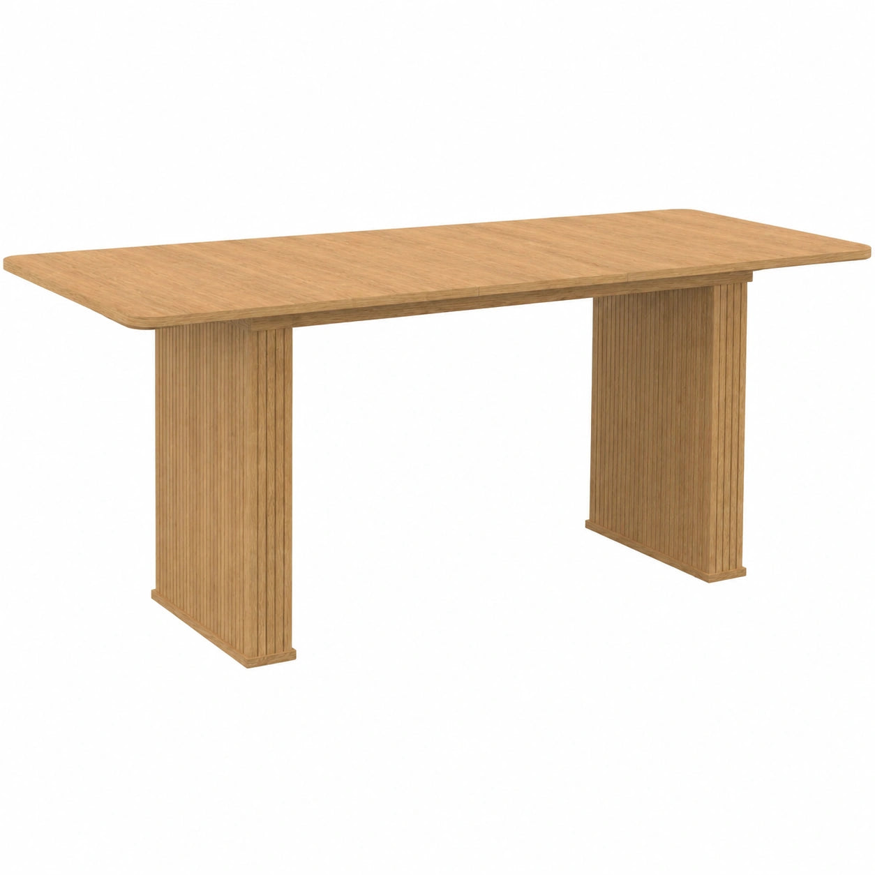 Mesa de Comedor Extensible Julieta para 6-10 Personas, Roble con Patas de Madera, 160-200 cm